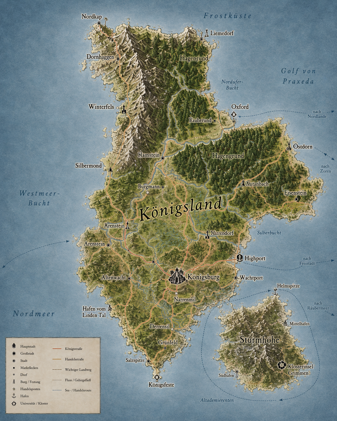 Karte von Königsland